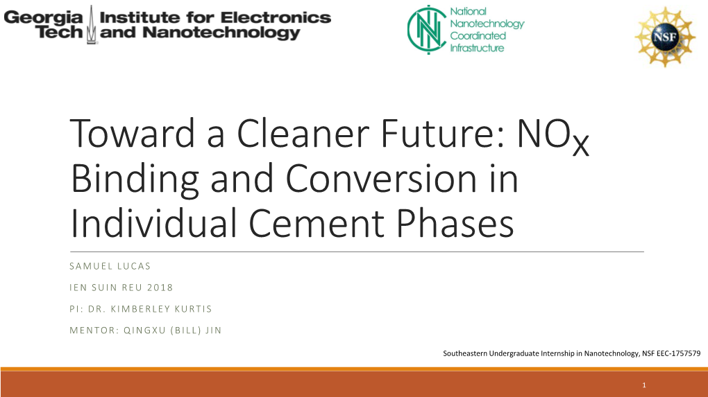 Nox Binding and Conversion in Individual Cement Phases