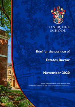 Brief for the Position of Estates Bursar November 2020