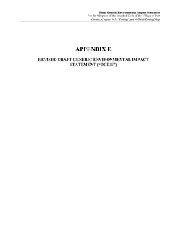 Appendix E (Revised Draft Generic Environmental Impact Statement
