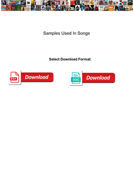 Samples Used in Songs