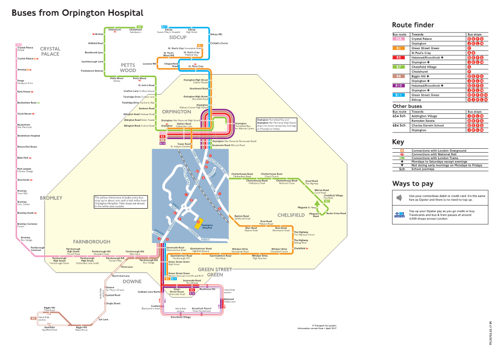 Buses from Orpington Hospital