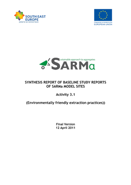 SYNTHESIS REPORT of BASELINE STUDY REPORTS of Sarma MODEL SITES