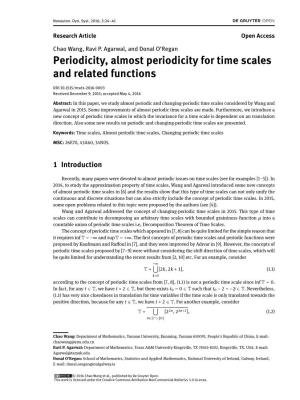 Periodic and Almost Periodic Time Scales