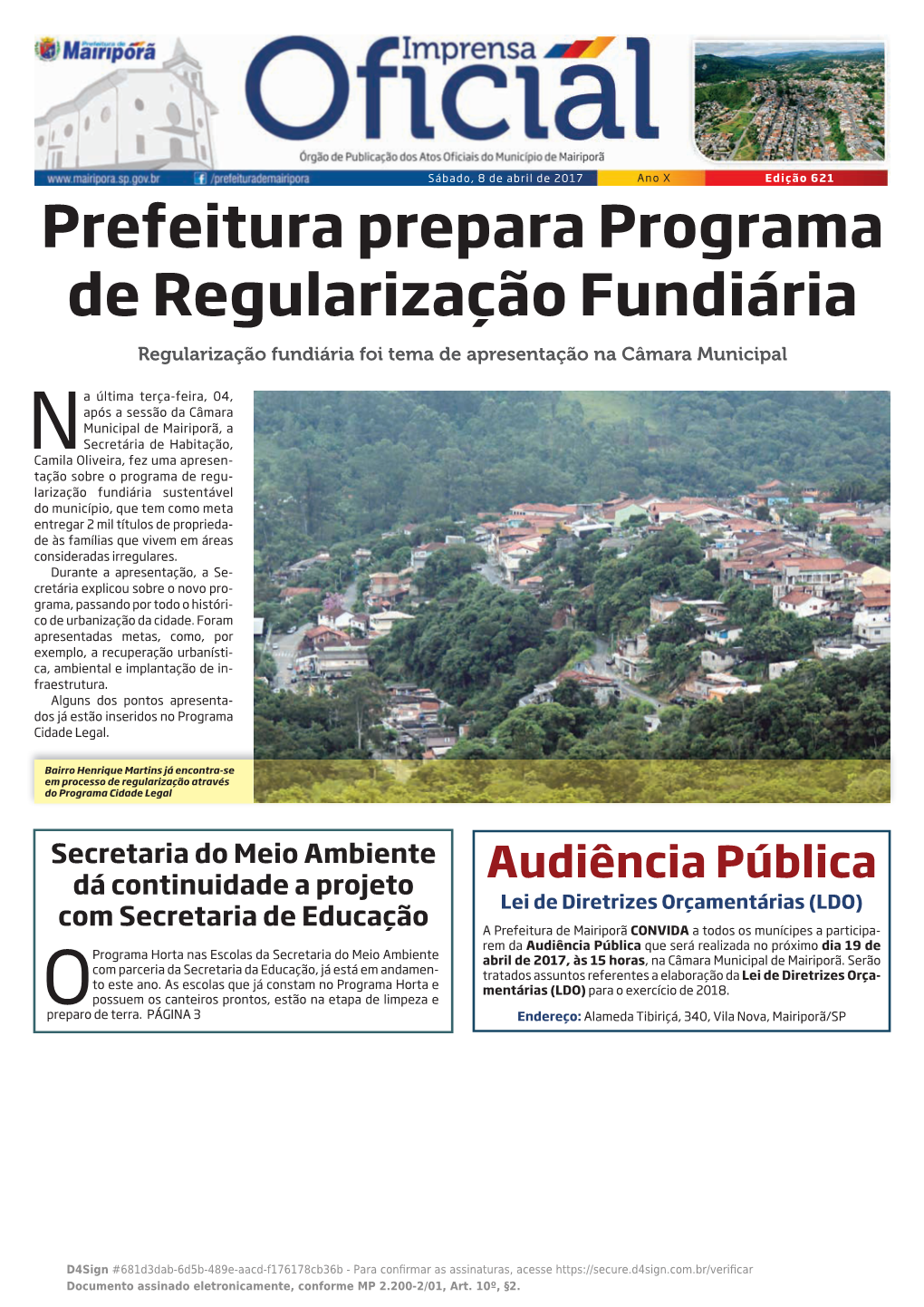 Prefeitura Prepara Programa De Regularização Fundiária Regularização Fundiária Foi Tema De Apresentação Na Câmara Municipal