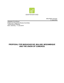 Proposal for Madagascar, Malawi, Mozambique and the Union of Comoros Afb/ Pprc.22-23/16