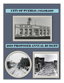 2018 Proposed Annual Budget City of Pueblo, Colorado