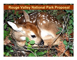 Proposal for Rouge Valley National Park April 3, 09