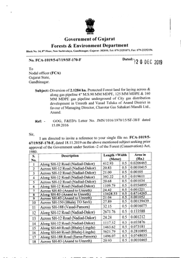 12 U DEC 2019 to Nodal Officer (FCA) Gujarat State, Gandhinagar