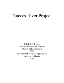 Nueces River Project, Texas