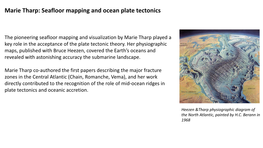Marie Tharp: Seafloor Mapping and Ocean Plate Tectonics