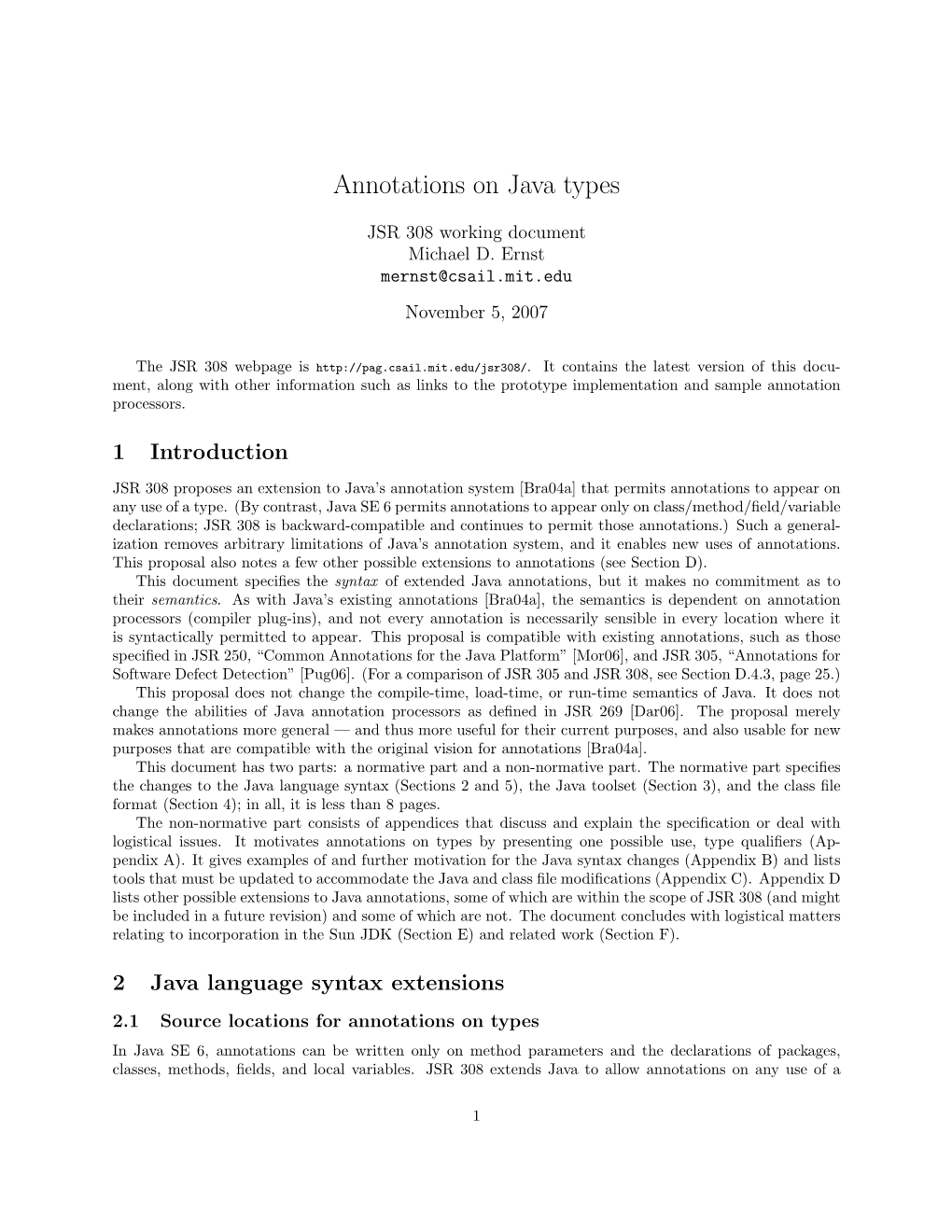 Annotations on Java Types