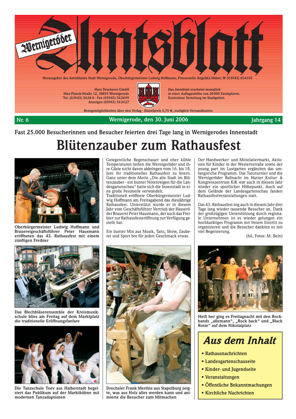 Blütenzauber Zum Rathausfest