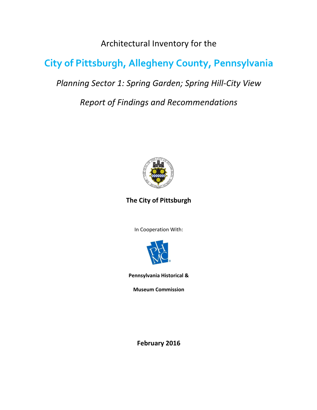 City of Pittsburgh, Allegheny County, Pennsylvania