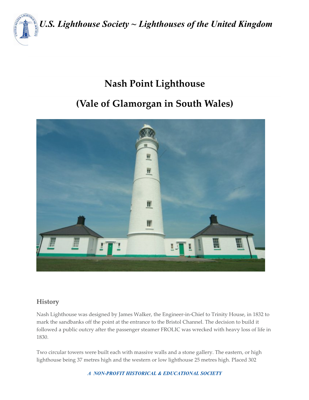 Nash Point Lighthouse, Vale of Glamorgan, South Wales