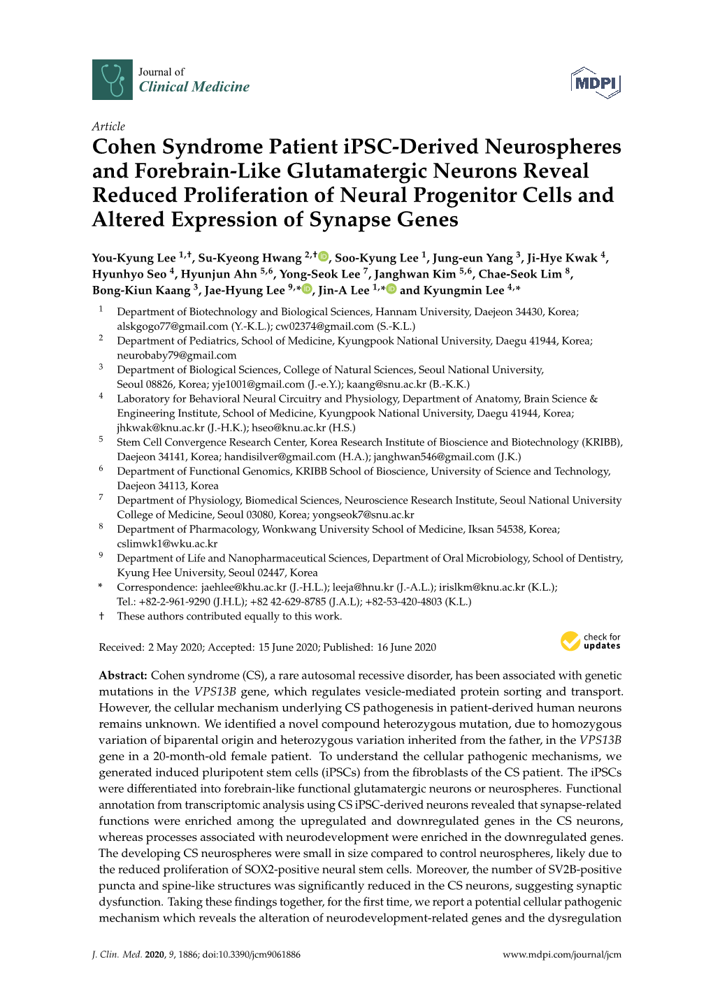 Cohen Syndrome Patient Ipsc-Derived Neurospheres And