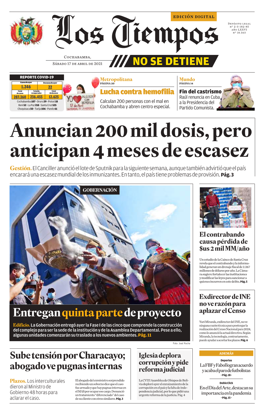 Anuncian 200 Mil Dosis, Pero Anticipan 4 Meses De Escasez Gestión