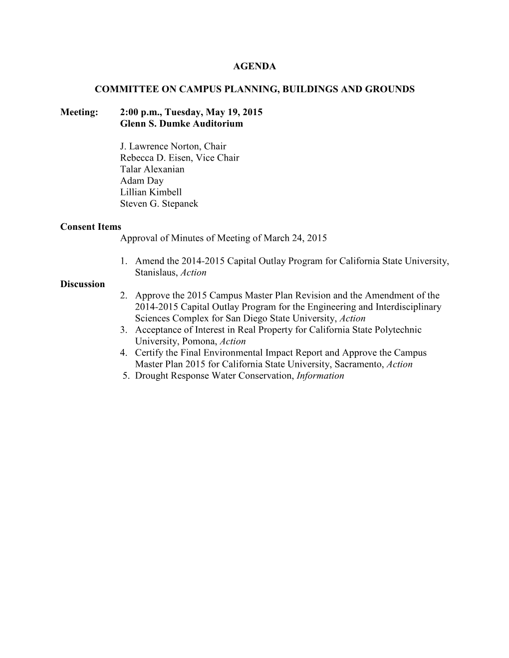 Committee on Campus Planning, Buildings and Grounds