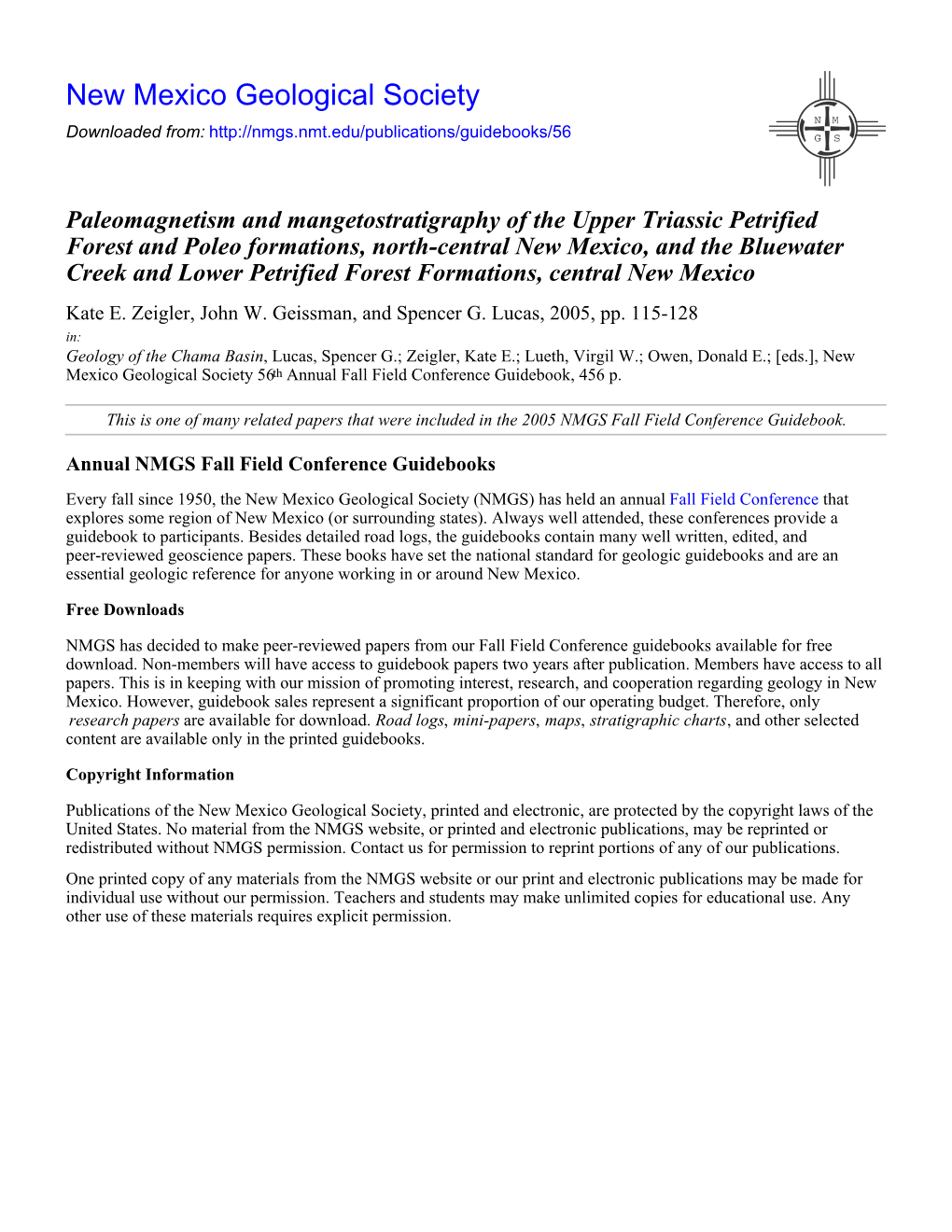 Paleomagnetism and Mangetostratigraphy of the Upper