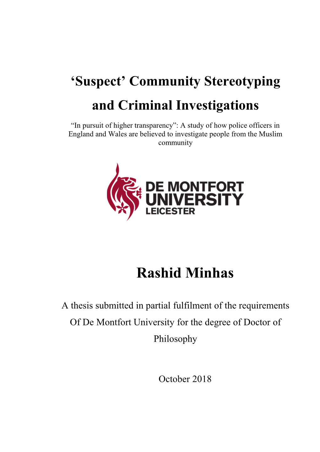 Rashid Minhas Phd Thesis.Pdf