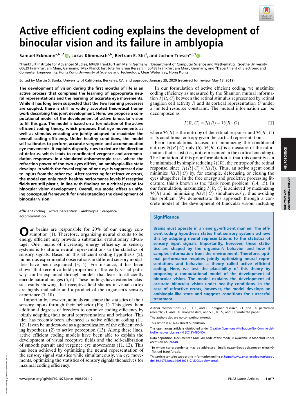 Active Efficient Coding Explains the Development of Binocular