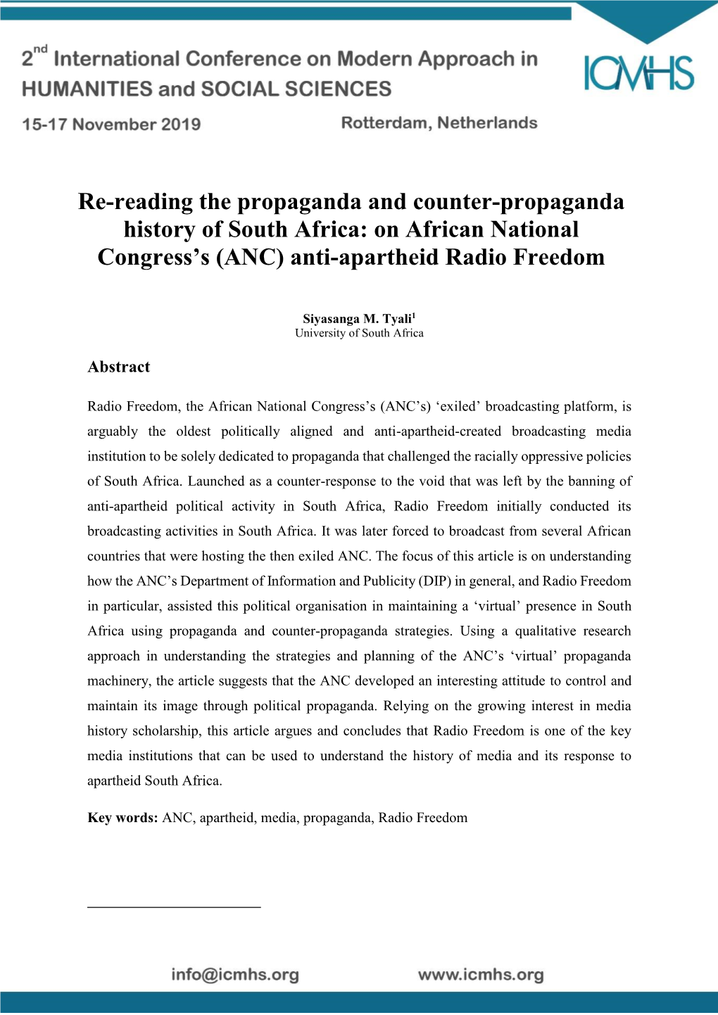 Anti-Apartheid Radio Freedom