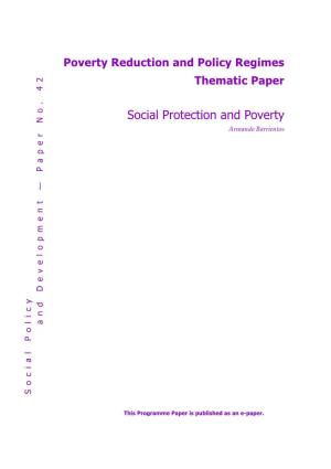 Social Protection and Poverty