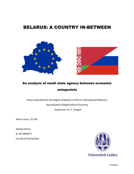 Belarus: a Country In-Between