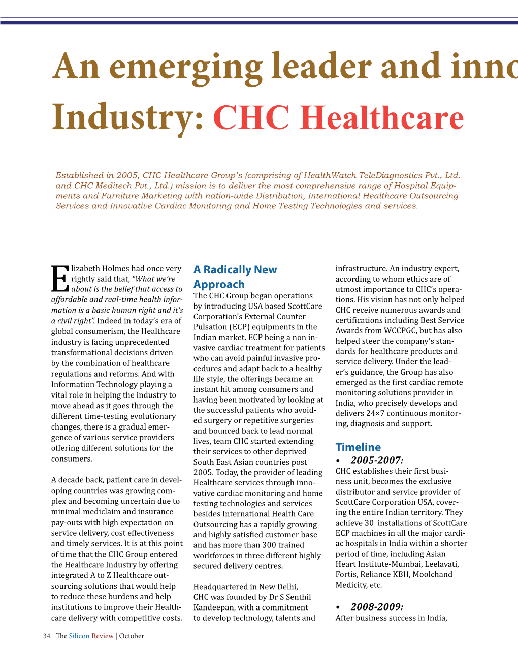 Industry: CHC Healthcare