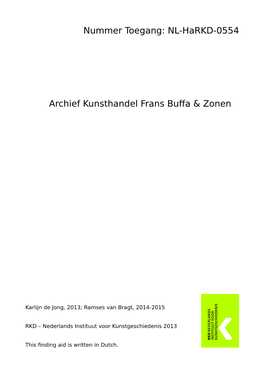 NL-Harkd-0554 Archief Kunsthandel Frans Buffa & Zonen