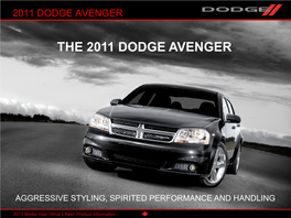 The 2011 Dodge Avenger