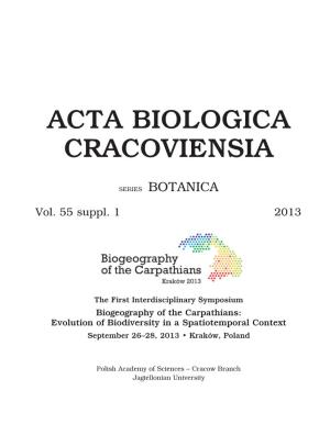 ACTA BIOLOGICA CRACOVIENSIA Series Botanica