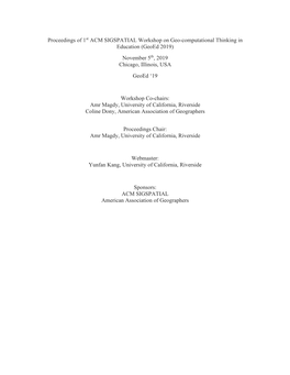 The Association for Computing Machinery 2 Penn Plaza, Suite 701 New York New York 10121-0701