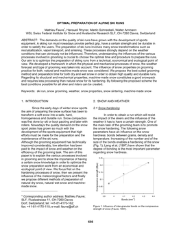 Optimal Preparation of Alpine Ski Runs