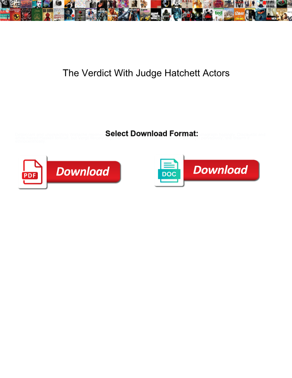 The Verdict with Judge Hatchett Actors