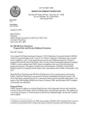 Letter to PDC Re 500-508 W. 52Nd Street