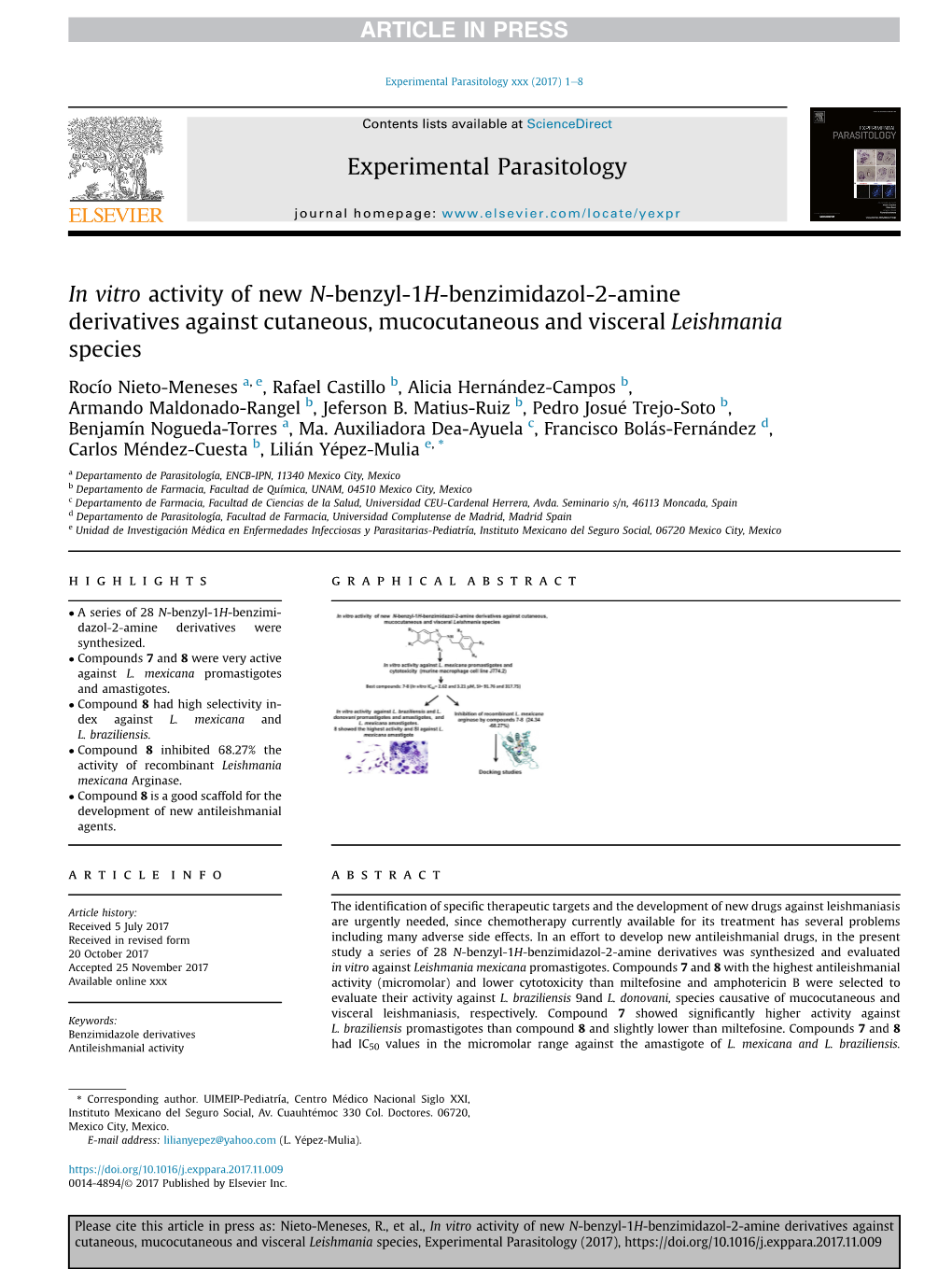 Inￃﾂￂﾠvitro Activity of New N-Benzyl-1H-Benzimidazol-2-Amine