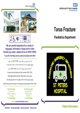 Torus Fracture Paediatrics Department