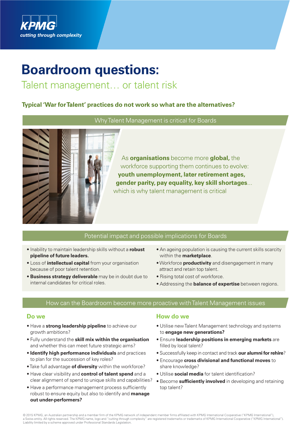 Boardroom Questions: Talent Management… Or Talent Risk