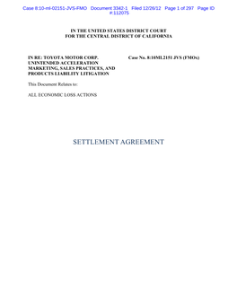 Settlement Agreement