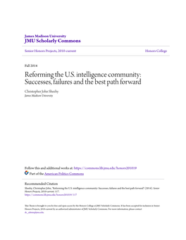 Reforming the US Intelligence Community