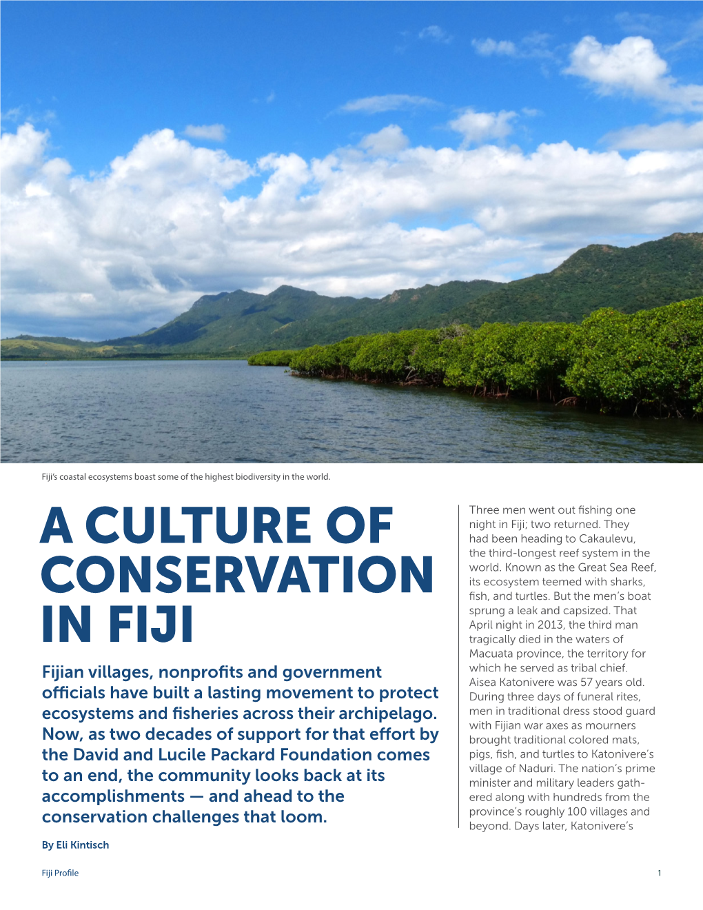 A Culture of Conservation in Fiji