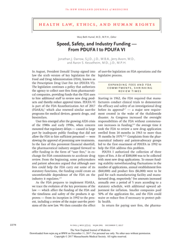 Speed, Safety, and Industry Funding — from PDUFA I to PDUFA VI