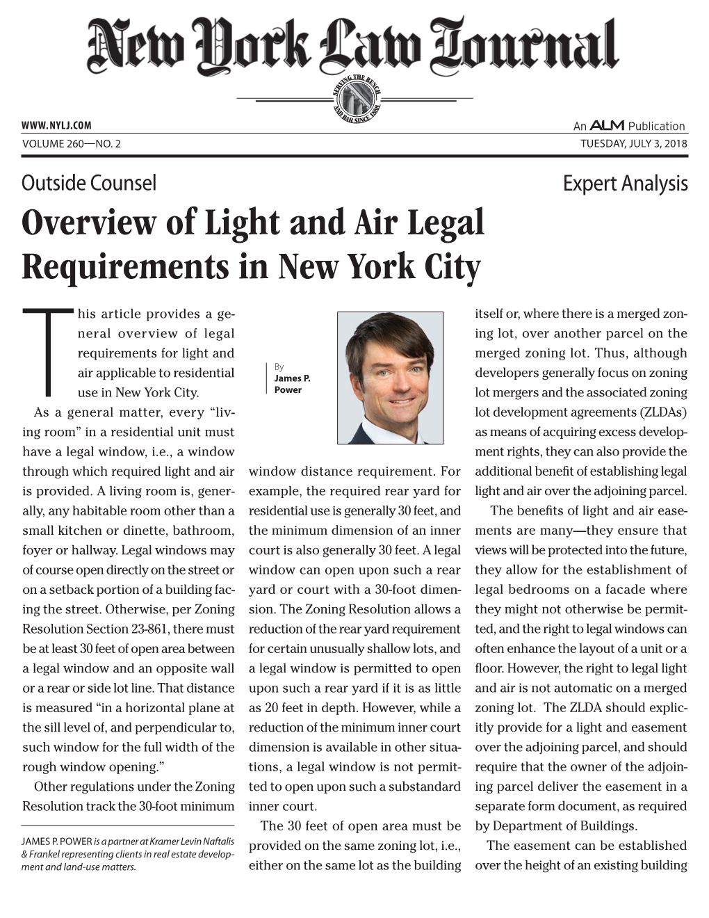 Overview of Light and Air Legal Requirements in New York City