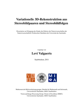 Variational 3D Reconstruction from Stereo Image Pairs and Stereo Sequences