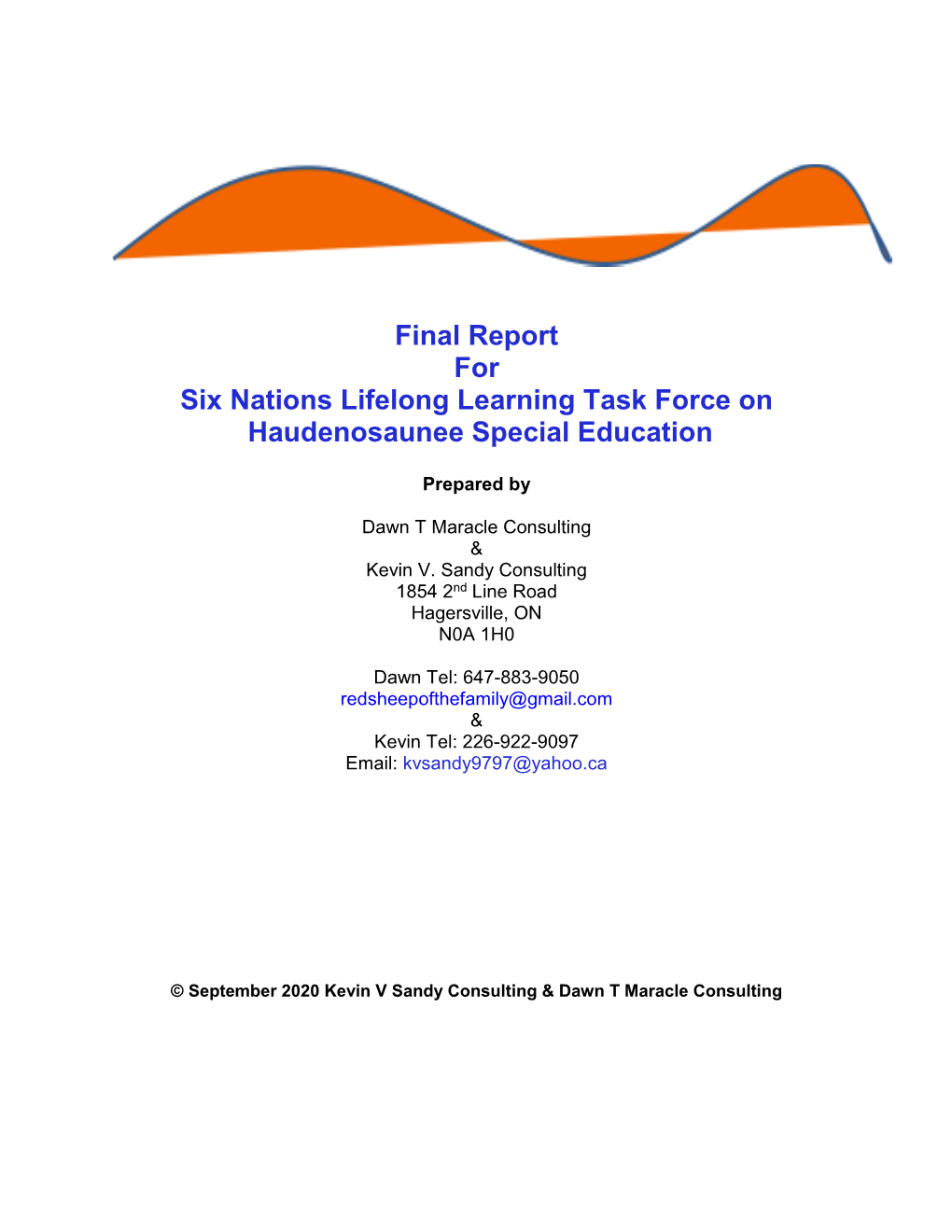 Special Education at Six Nations Report