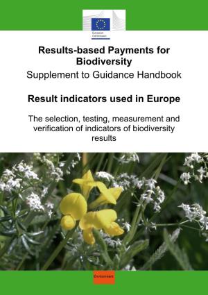 Results-Based Payments for Biodiversity Supplement to Guidance Handbook Result Indicators Used in Europe
