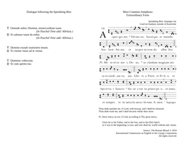 V. Ostende Nobis, Domine, Misericordiam Tuam. (In Paschal Time Add: Alleluia.) R