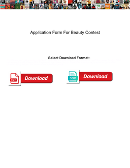 Application Form for Beauty Contest