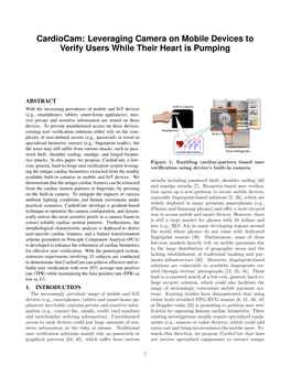 Cardiocam: Leveraging Camera on Mobile Devices to Verify Users While Their Heart Is Pumping