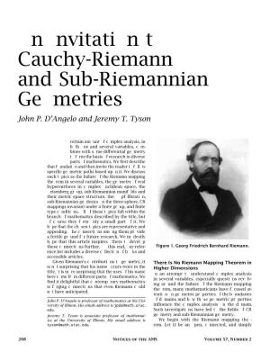 An Invitation to Cauchy-Riemann and Sub-Riemannian Geometries John P